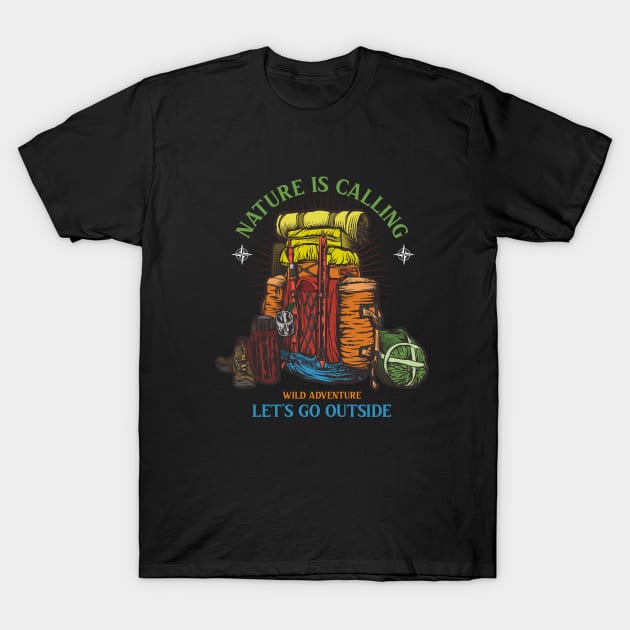 Wanderlust Nature is Calling T-Shirt by Luwa Apparel